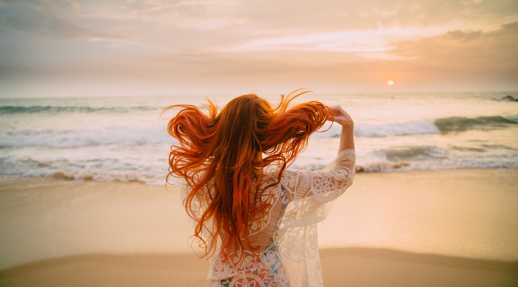 Frau mit roten Haaren